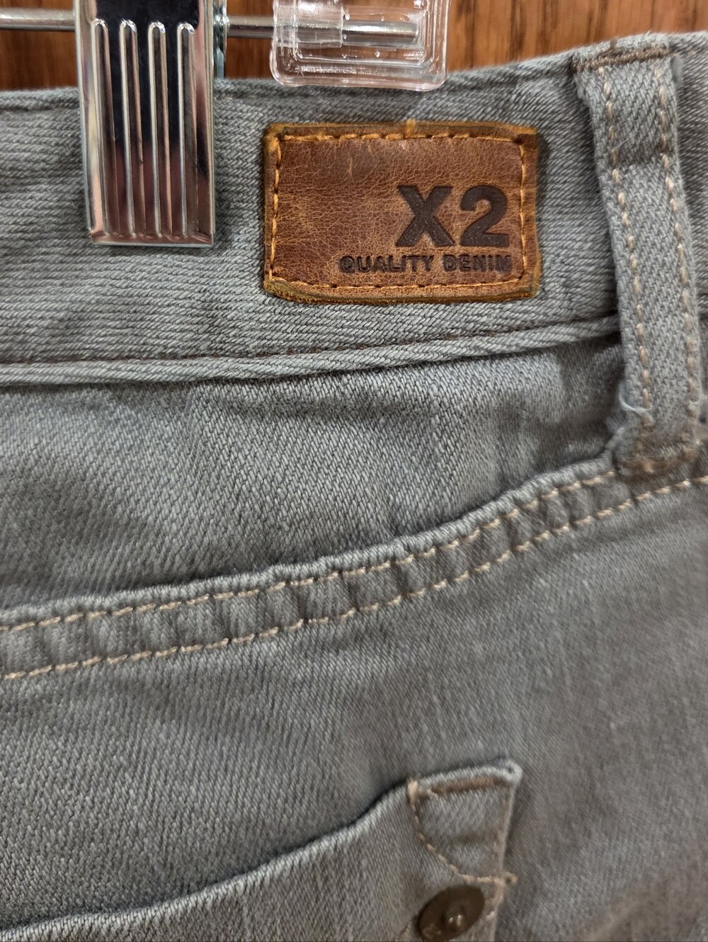 X2 Skinny W01 Jeans Size 12 Gray Ultra Low Rise Straight Skinny Denim